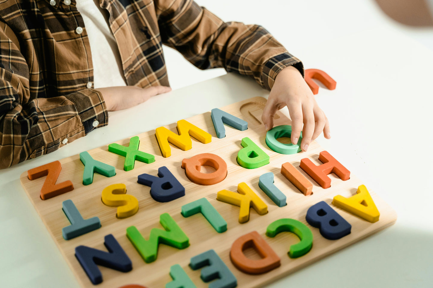 Wooden Alphabet Learning Board – Montessori Educational Toy for Kids