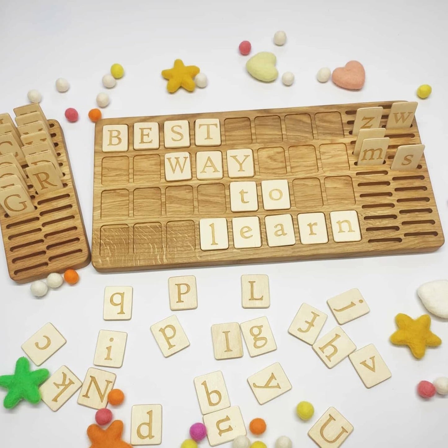 Wooden Alphabet Learning Board – Montessori Educational Toy for Kids